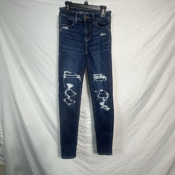 American Eagle Outfitters Denim - American Eagle Women's Next Level Stretch Hi-Rise Jegging Size 00 Distressed